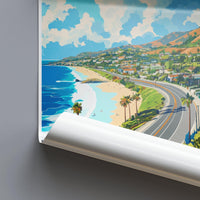 Malibu Poster | California Wall Art | America Decor