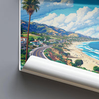 Malibu Poster | California Wall Art | America Decor