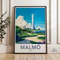 Malmö Poster | Sweden Wall Art | Scandinavia Decor
