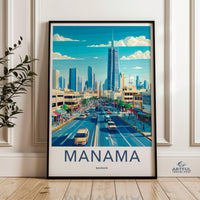Manama Poster - Bahrain Wall Art