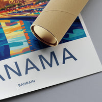 Manama Poster | Bahrain Wall Art | Middle East Decor