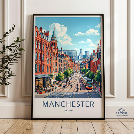 Manchester Poster - England Wall Art