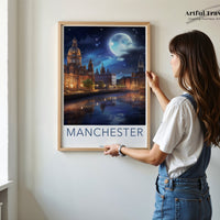 Manchester Poster | England Wall Art | UK Decor