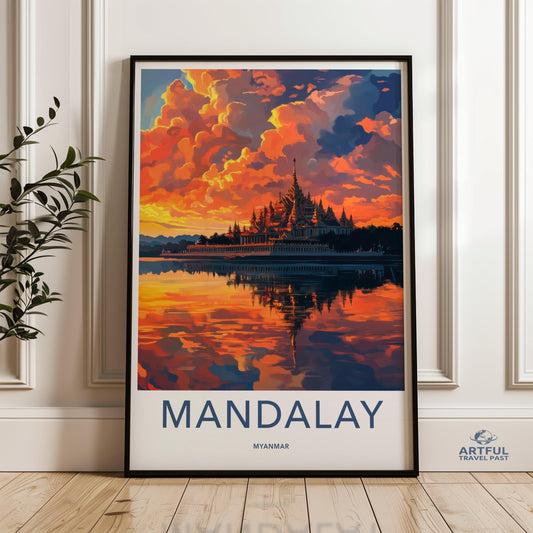 Mandalay Poster - Myanmar Wall Art