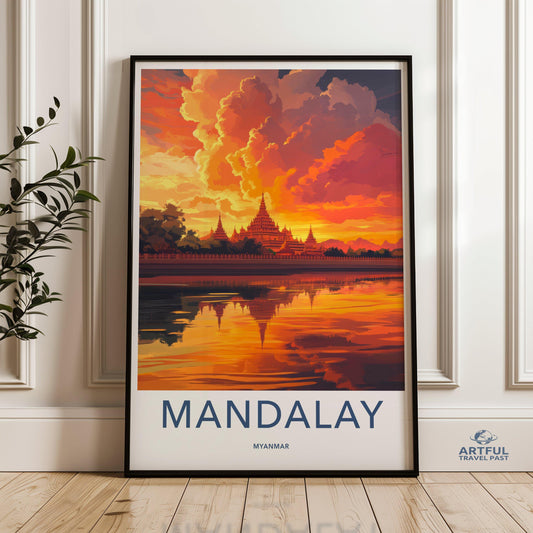 Mandalay Poster - Myanmar Wall Art