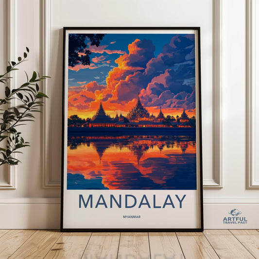 Mandalay Poster - Myanmar Wall Art