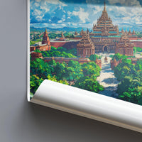 Mandalay Poster | Myanmar Wall Art | Southeast Asia Decor