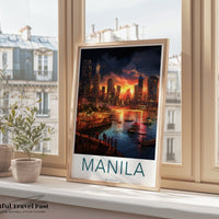 Manila Poster | Philippines Wall Art | Asia Decor
