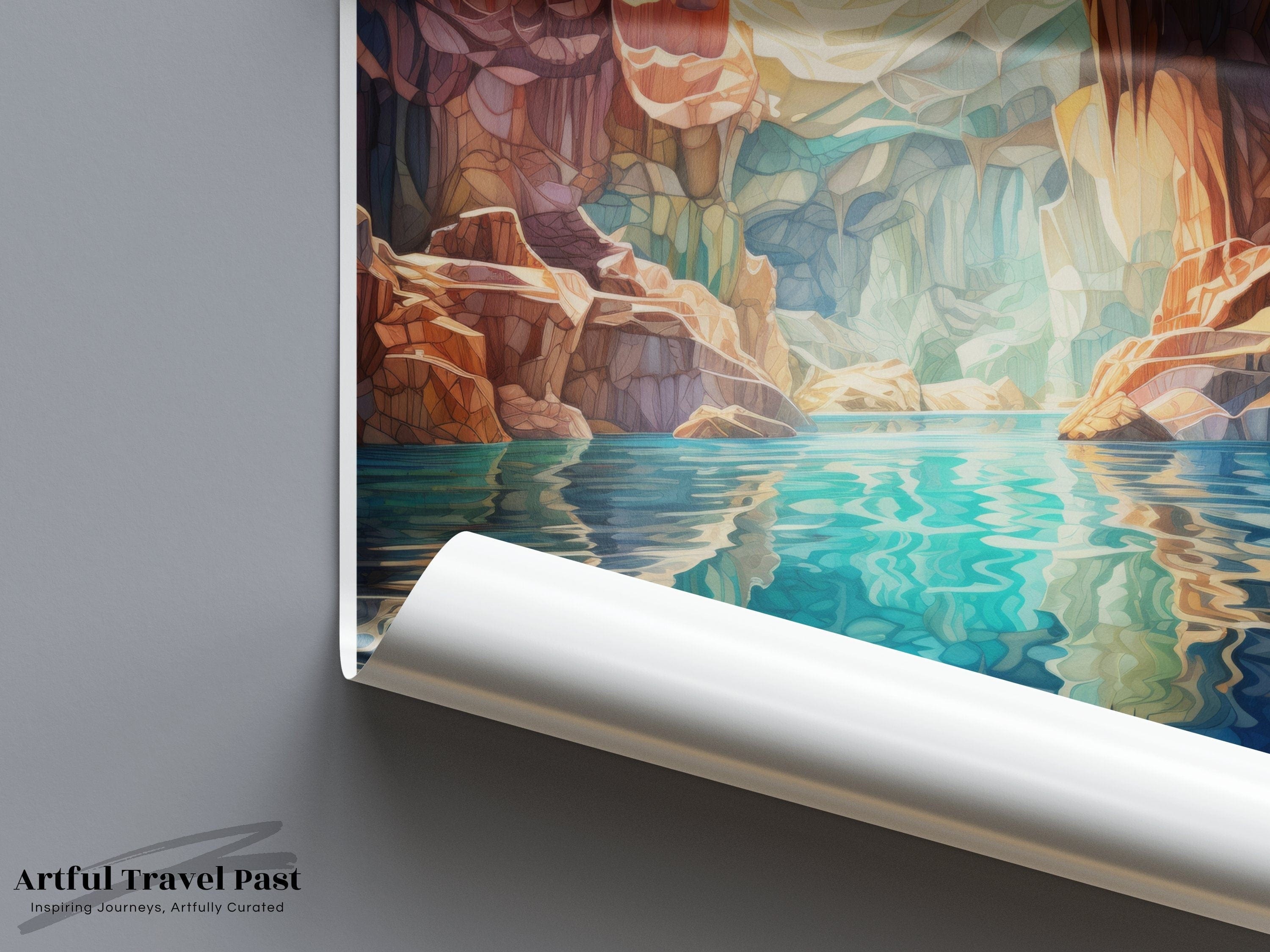 Marble Caves Poster - Chile Wall Art