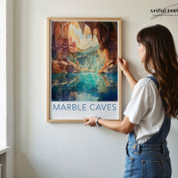 Marble Caves Poster - Chile Wall Art