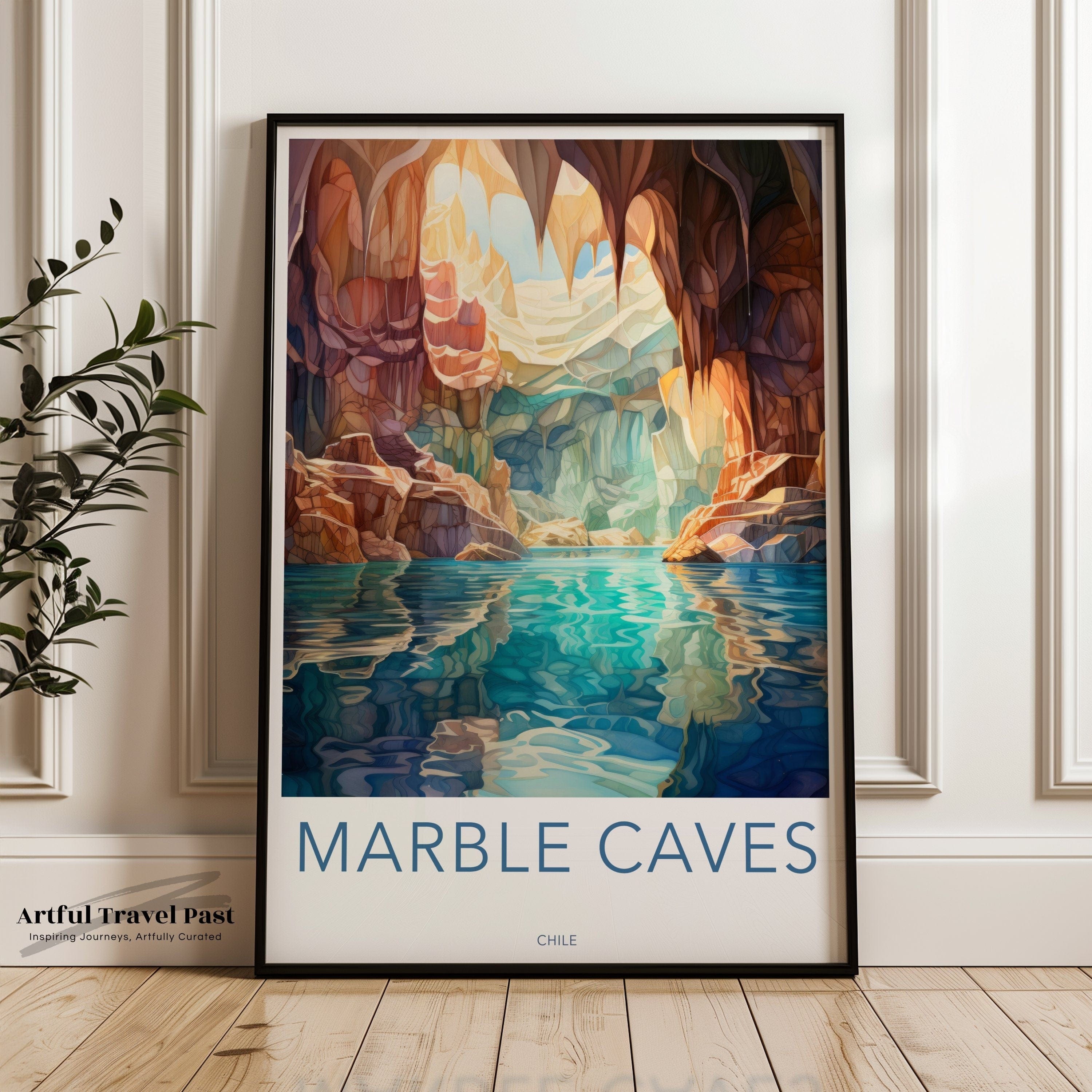 Marble Caves Poster - Chile Wall Art