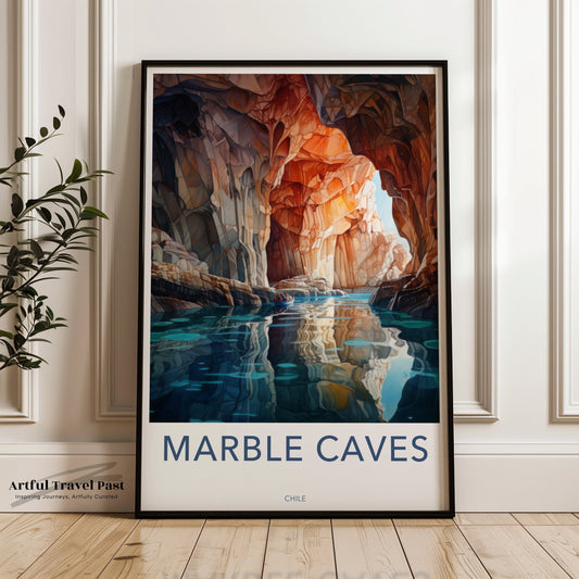Marble Caves Poster - Chile Wall Art