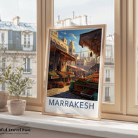 Marrakesh Poster | Morocco Wall Art | North Africa Decor