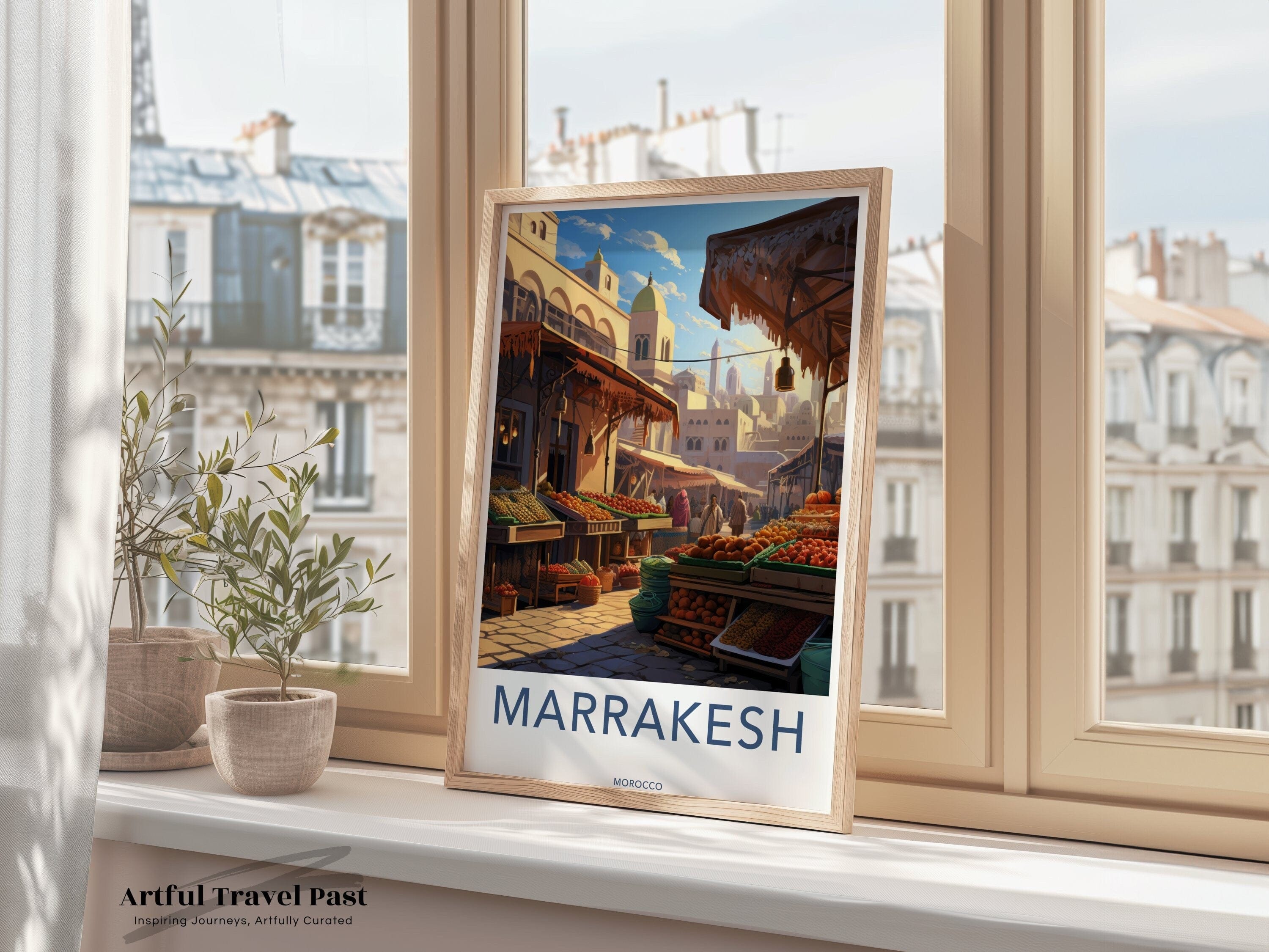 Marrakesh Poster | Morocco Wall Art | North Africa Decor