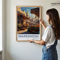 Marrakesh Poster | Morocco Wall Art | North Africa Decor