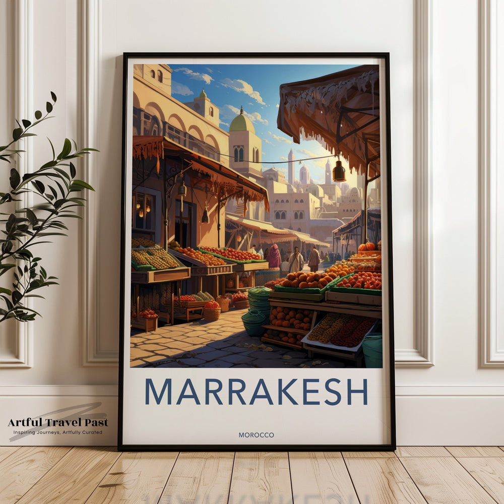 Marrakesh Poster | Morocco Wall Art | North Africa Decor