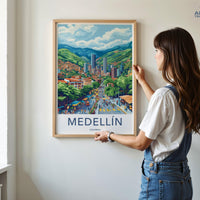 Medellín Poster | Colombia Wall Art | South America Decor