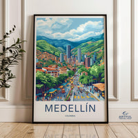 Medellín Poster | Colombia Wall Art | South America Decor