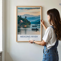 Mekong River Poster - Laos Wall Art
