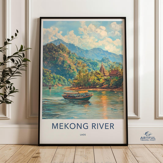 Mekong River Poster - Laos Wall Art