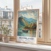 Mekong River Poster - Laos Wall Art