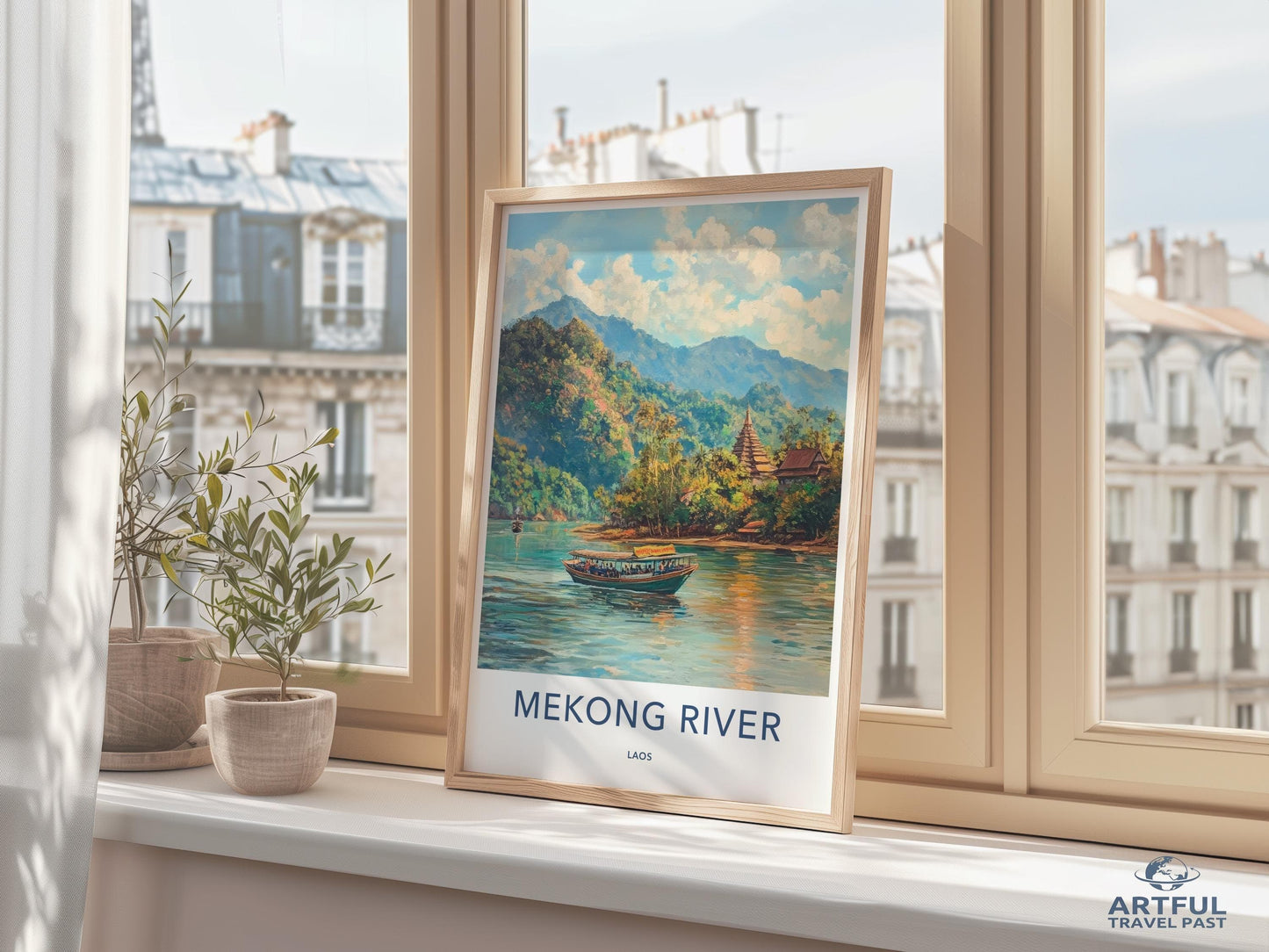 Mekong River Poster - Laos Wall Art