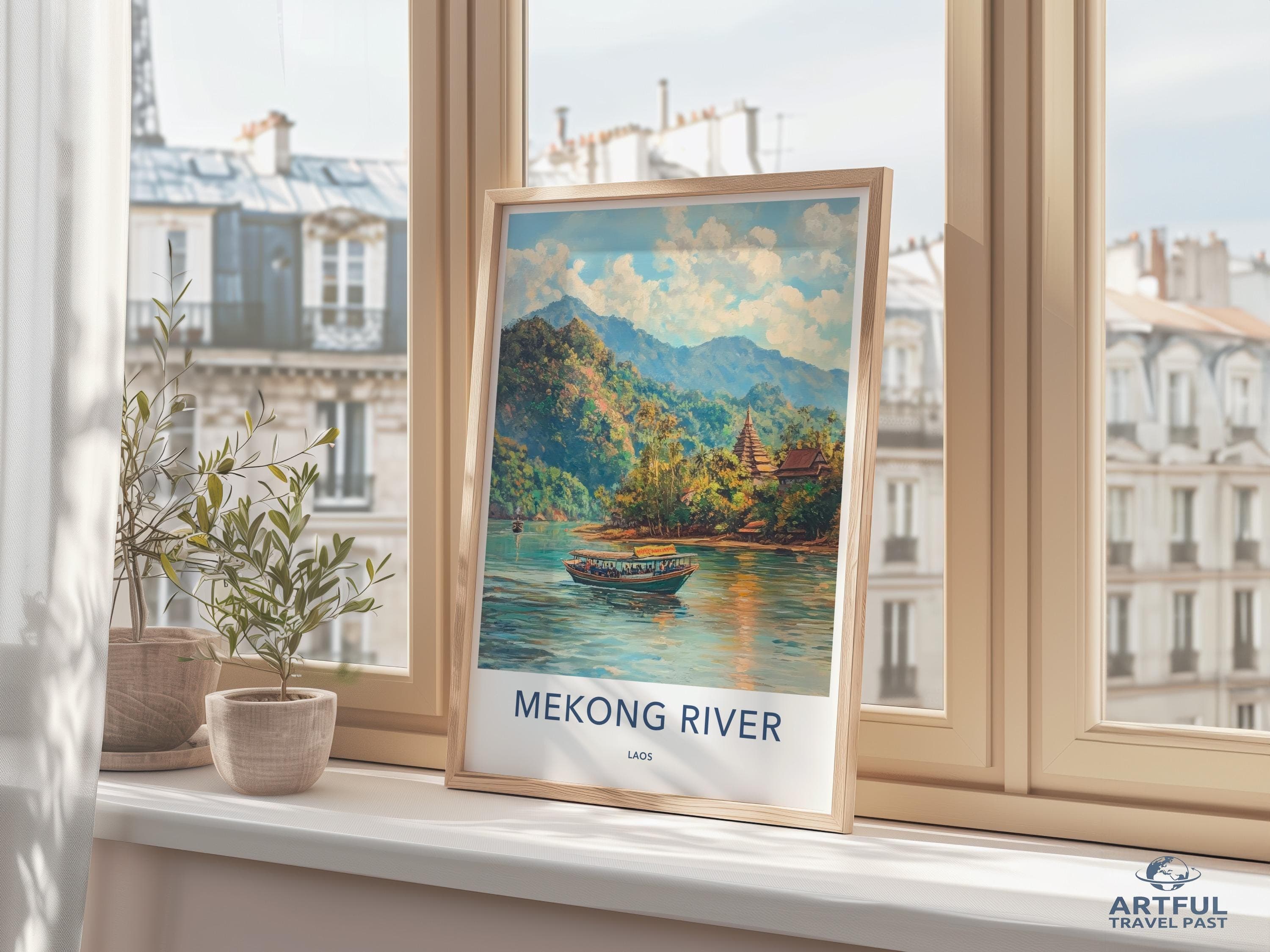 Mekong River Poster - Laos Wall Art