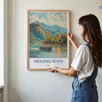 Mekong River Poster - Laos Wall Art