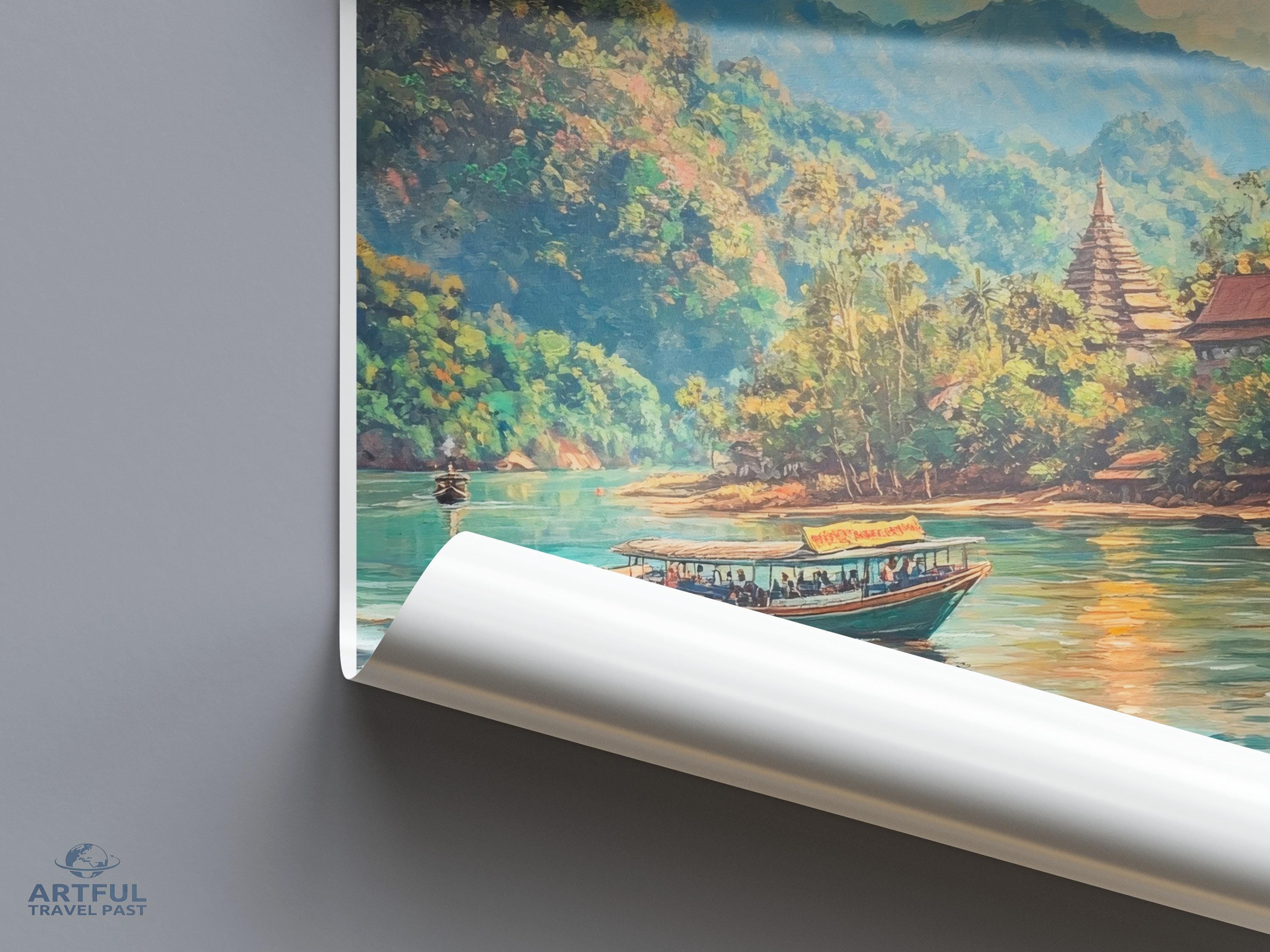 Mekong River Poster - Laos Wall Art