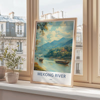 Mekong River Poster - Laos Wall Art