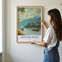 Mekong River Poster - Laos Wall Art