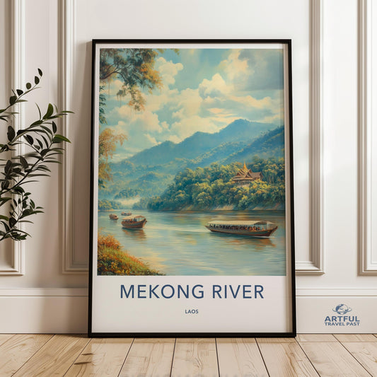 Mekong River Poster - Laos Wall Art