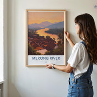 Mekong River Poster - Laos Wall Art