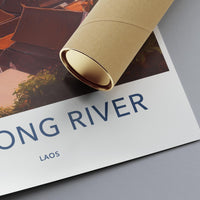 Mekong River Poster - Laos Wall Art