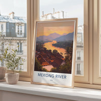 Mekong River Poster - Laos Wall Art