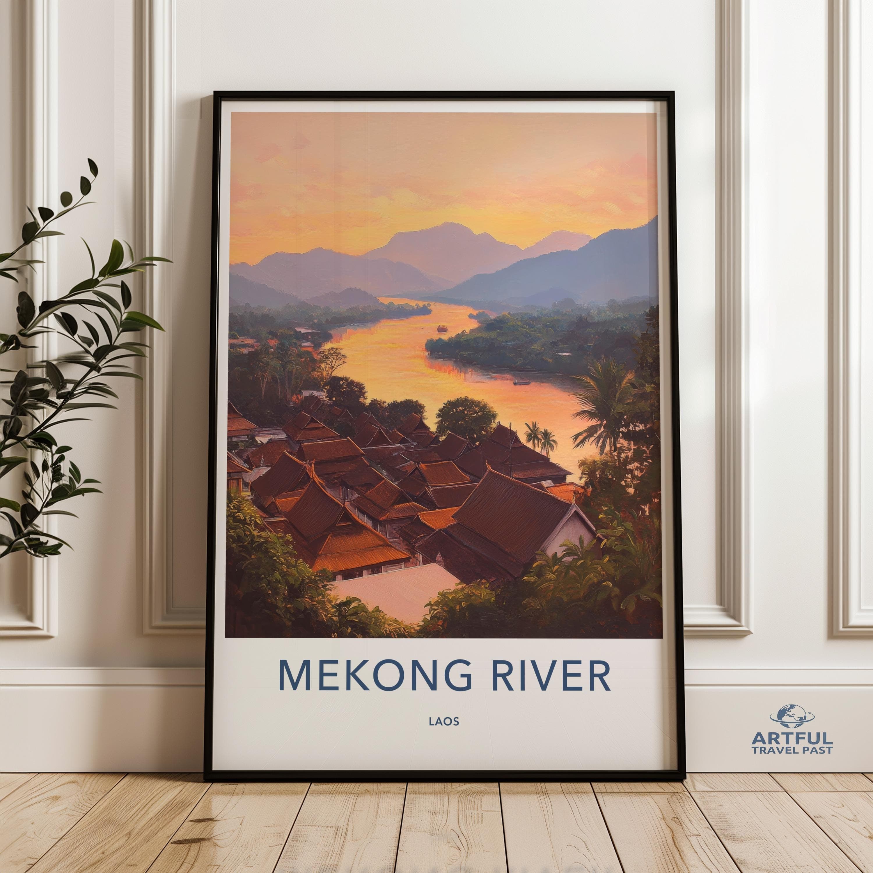 Mekong River Poster - Laos Wall Art