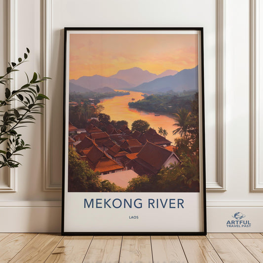 Mekong River Poster - Laos Wall Art