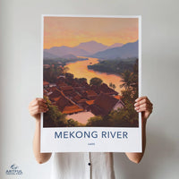 Mekong River Poster - Laos Wall Art
