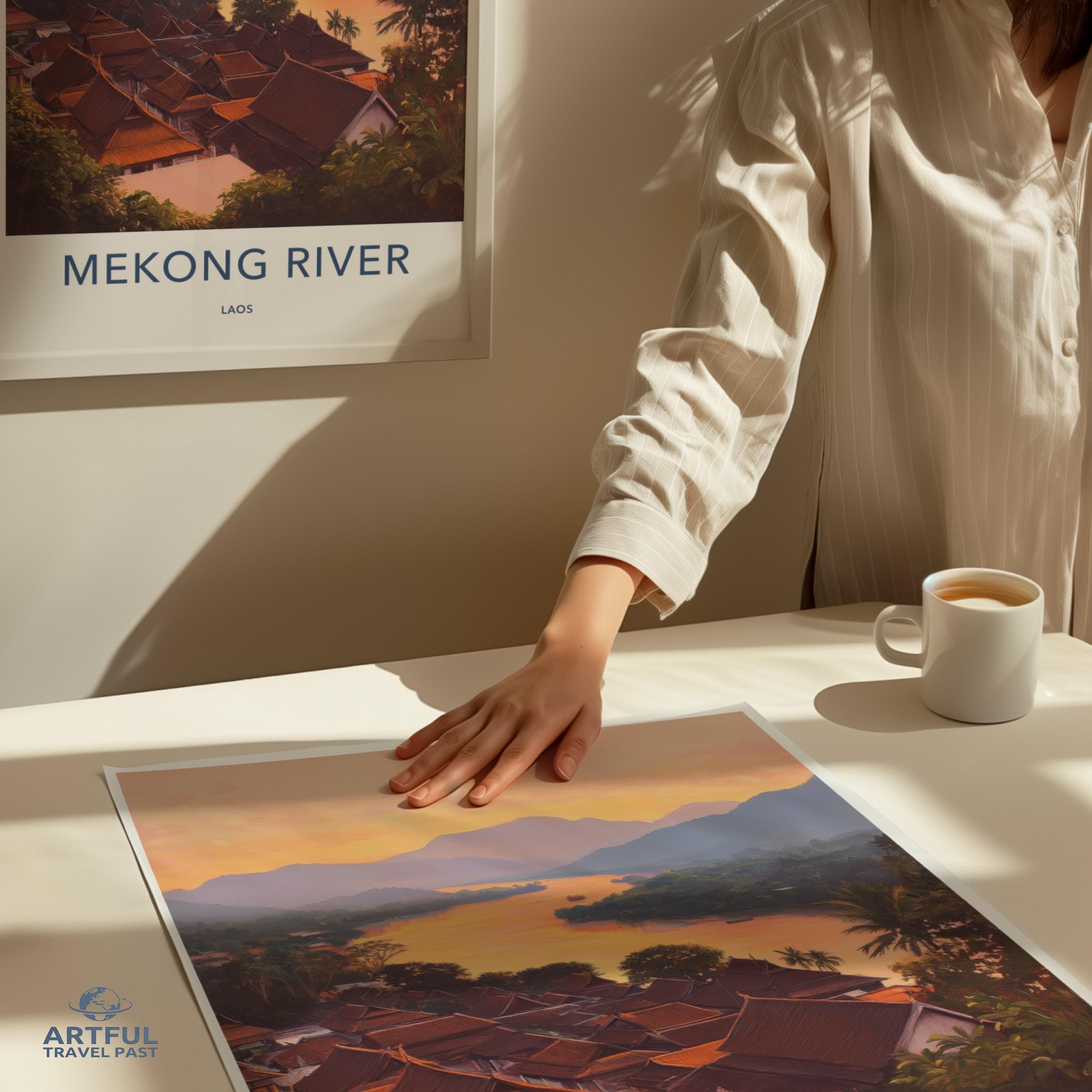 Mekong River Poster - Laos Wall Art