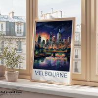 Melbourne Poster | Victoria Wall Art | Australia Decor