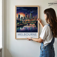 Melbourne Poster | Victoria Wall Art | Australia Decor
