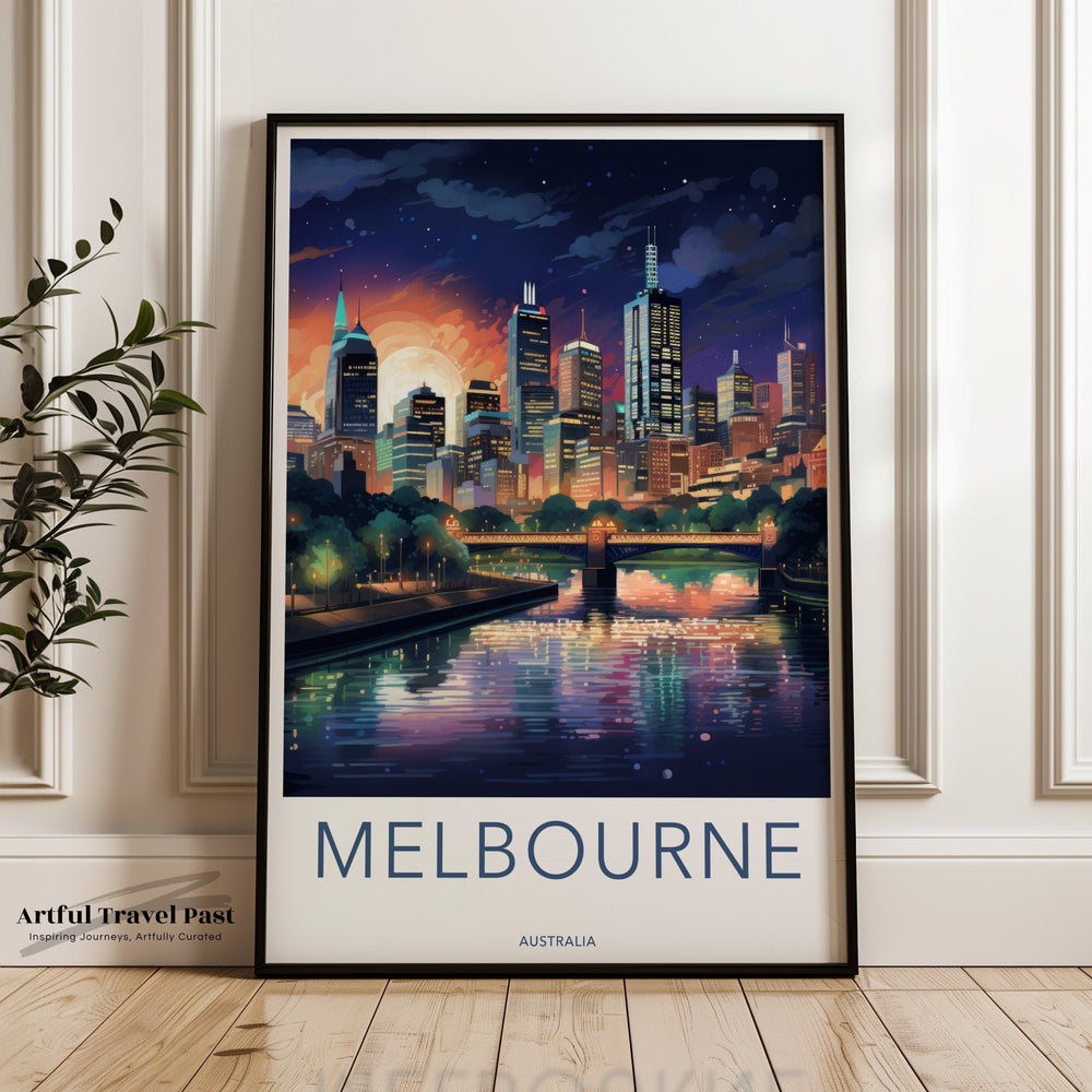Melbourne Poster | Victoria Wall Art | Australia Decor