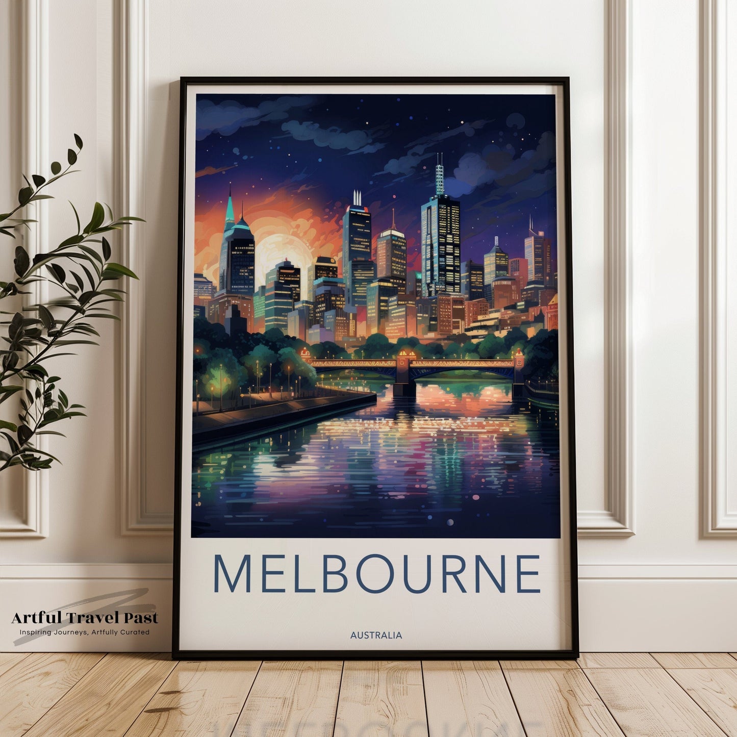 Melbourne Poster | Victoria Wall Art | Australia Decor
