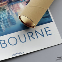 Melbourne Poster | Victoria Wall Art | Australia Decor