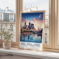 Melbourne Poster | Victoria Wall Art | Australia Decor