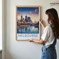 Melbourne Poster | Victoria Wall Art | Australia Decor