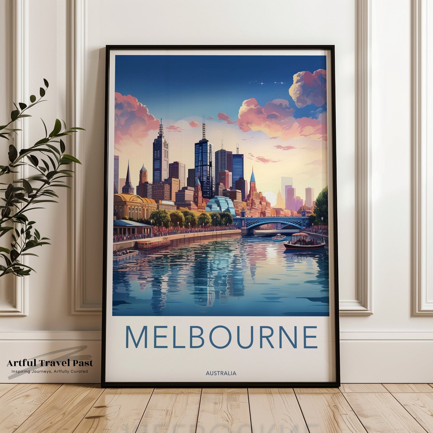 Melbourne Poster | Victoria Wall Art | Australia Decor