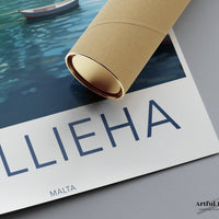 Mellieha Poster | Malta Wall Art | Europe Decor