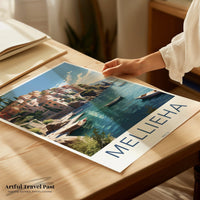 Mellieha Poster | Malta Wall Art | Europe Decor