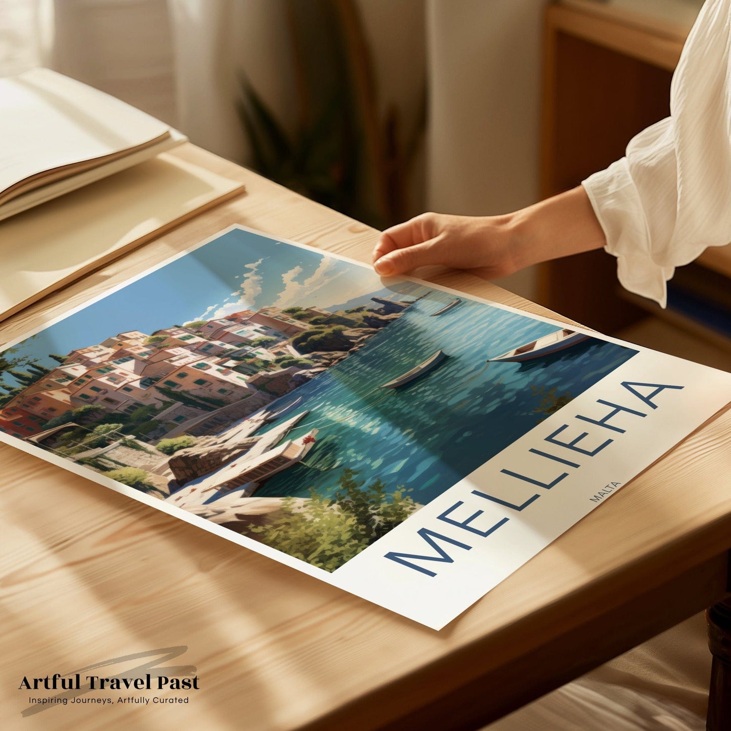 Mellieha Poster | Malta Wall Art | Europe Decor